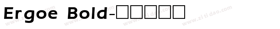 Ergoe Bold字体转换